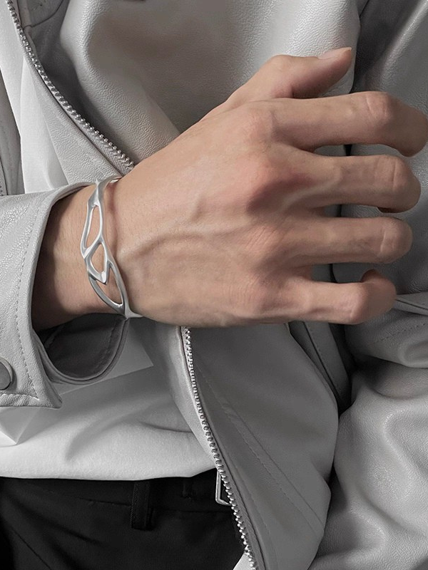 アシンメトリーシルバーバングル bt2201