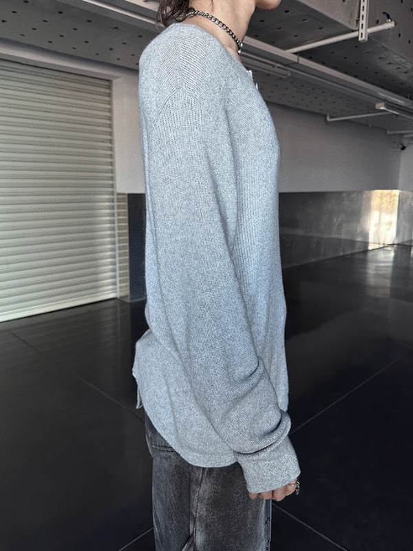 ルーズネックコリアンニットトップス bt2216