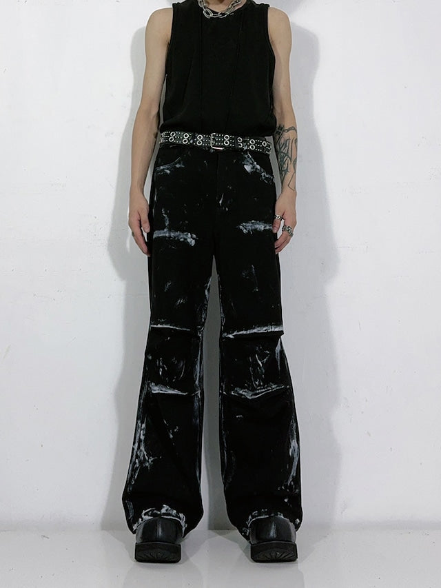 レトロダメージストリートデニムパンツ bt1855