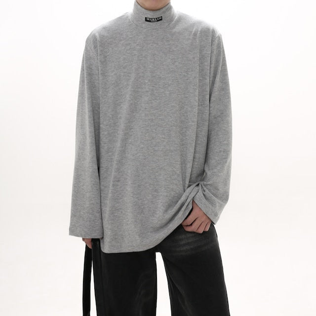 タグデザインハイネックカットソー bt2017