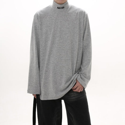 タグデザインハイネックカットソー bt2017