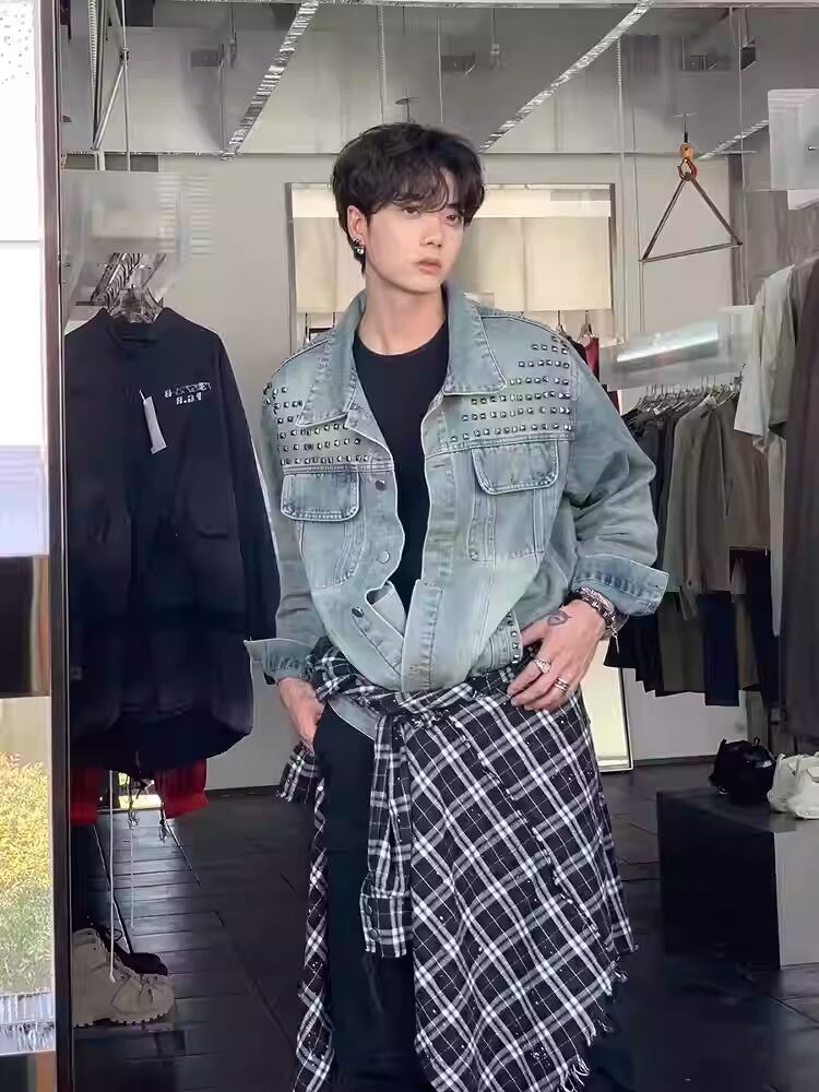 スタッズデザインデニムジャケット bt2174