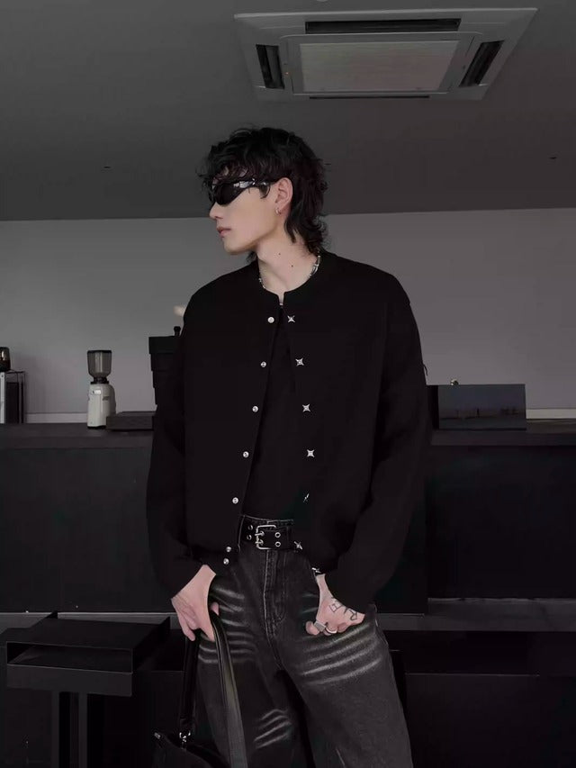 ノーカラーシンプルブラックジャケット bt2191