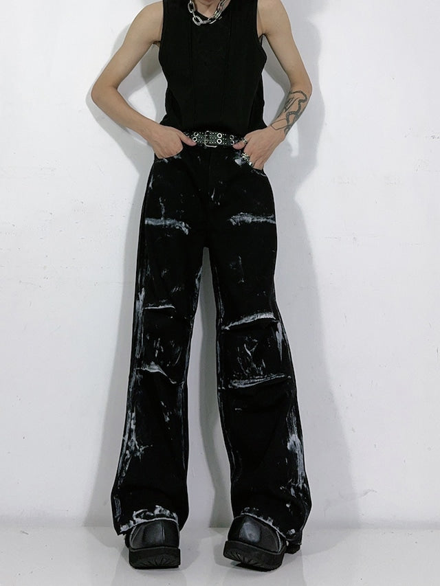 レトロダメージストリートデニムパンツ bt1855