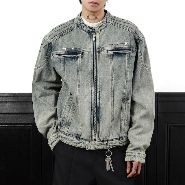 シャインデニムコリアンジャケット bt2034