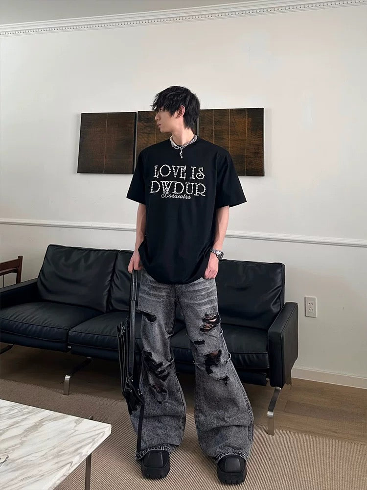 ダメージコリアンストリートパンツ bt2142