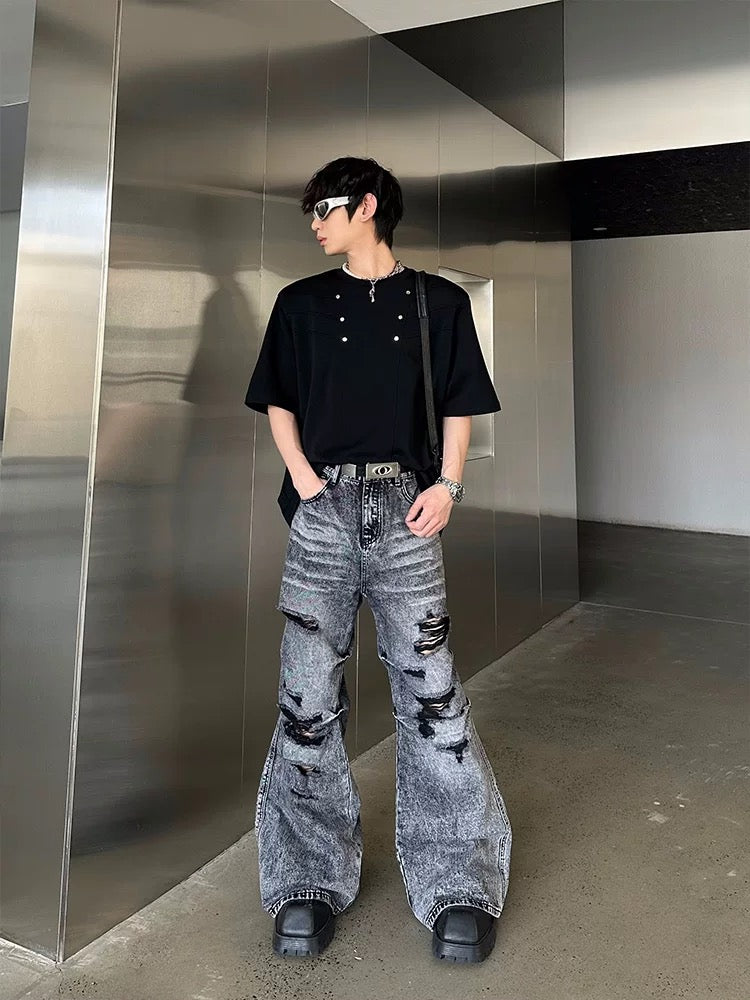 ダメージコリアンストリートパンツ bt2142