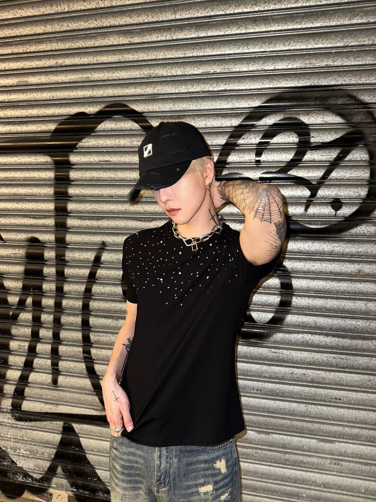 クリスタルドットコリアンTシャツ bt2158