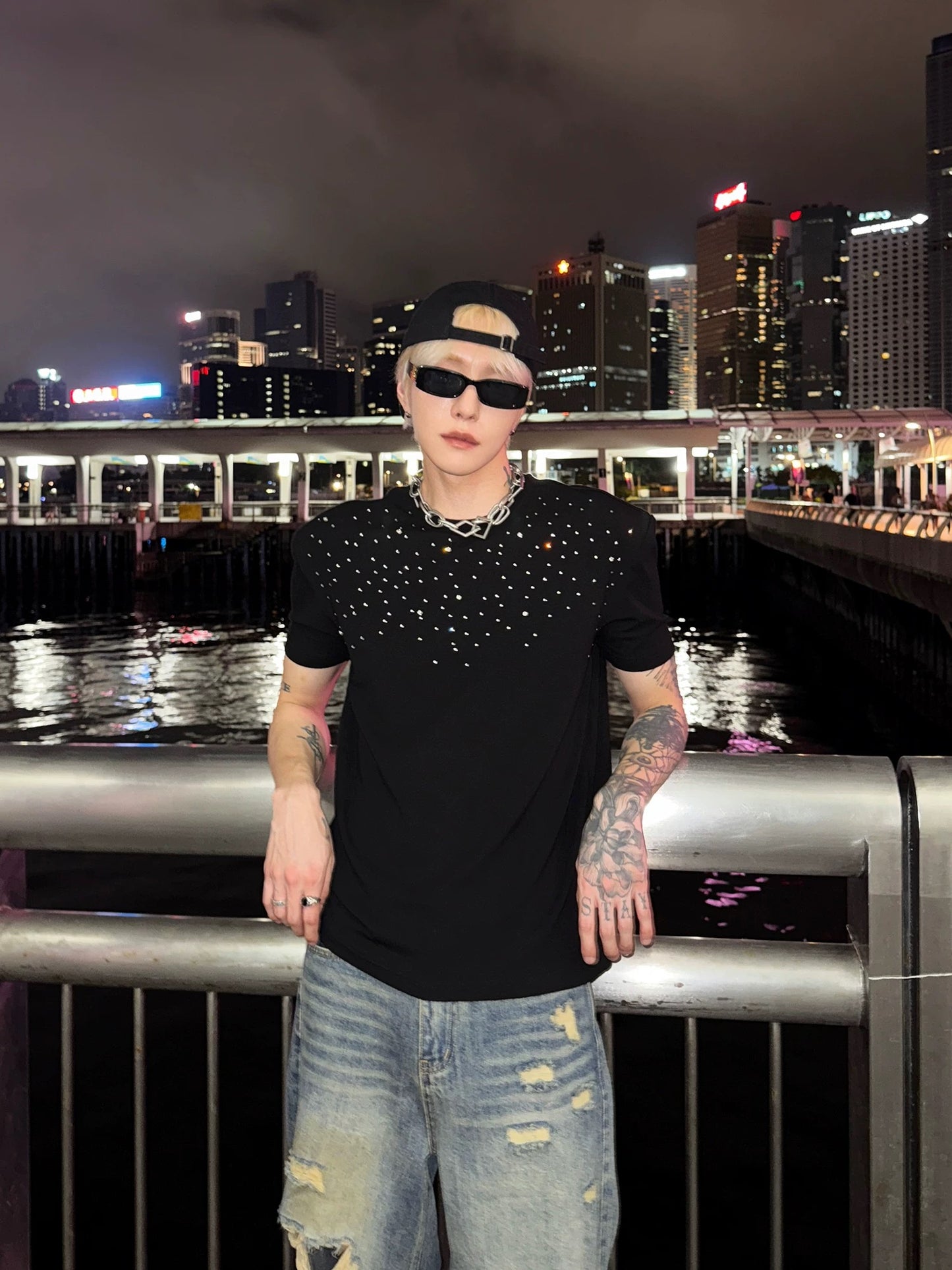 クリスタルドットコリアンTシャツ bt2158