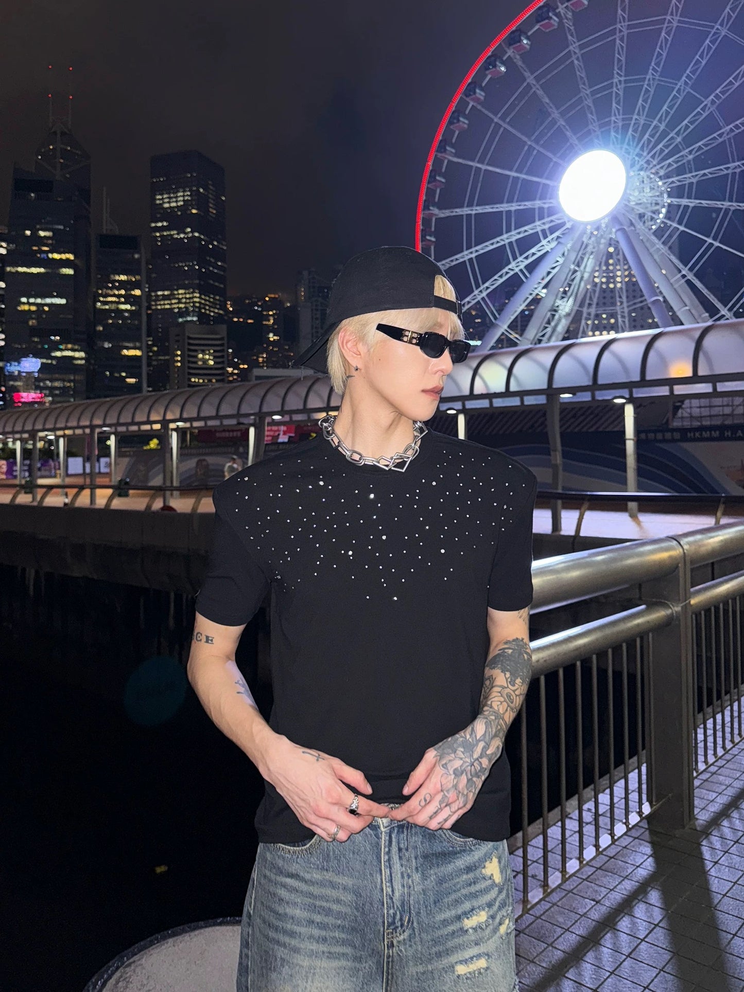 クリスタルドットコリアンTシャツ bt2158