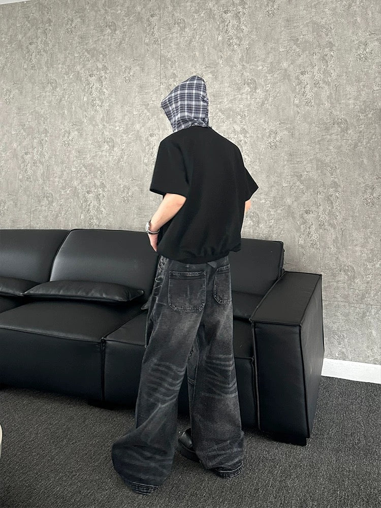 ストリートダメージフレアデニムパンツ bt2155