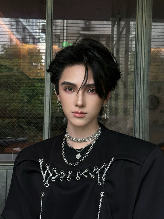 シルバーポップストリートデザインピアス bt2161