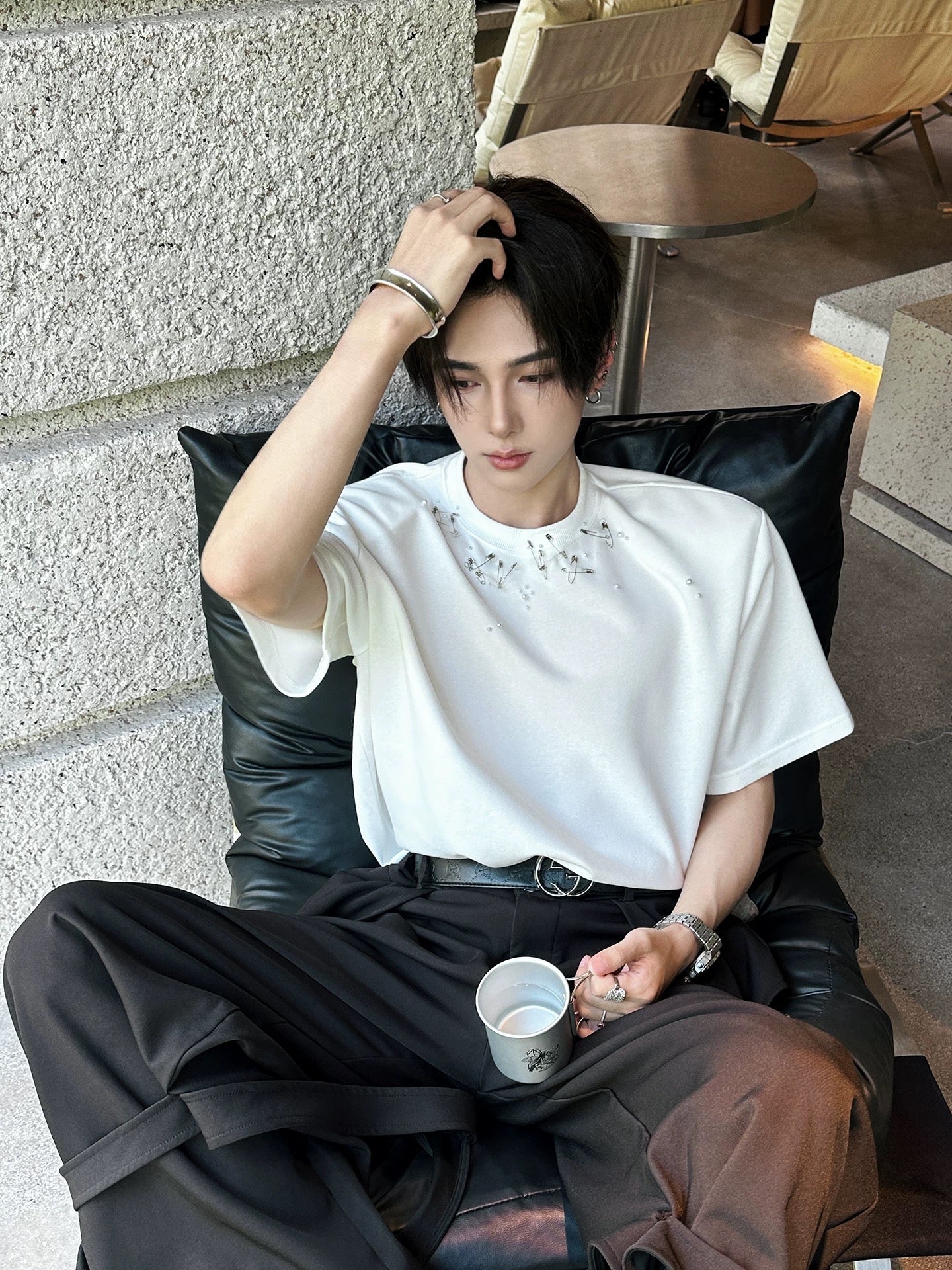 シルバーアイコンストリートTシャツ bt2168