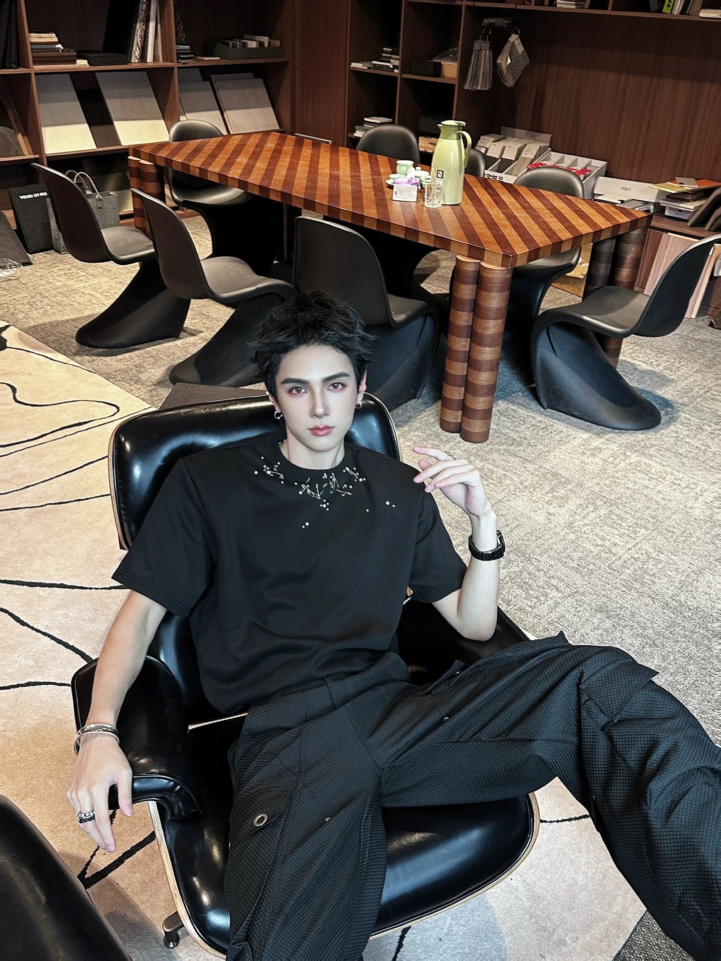 シルバーアイコンストリートTシャツ bt2168