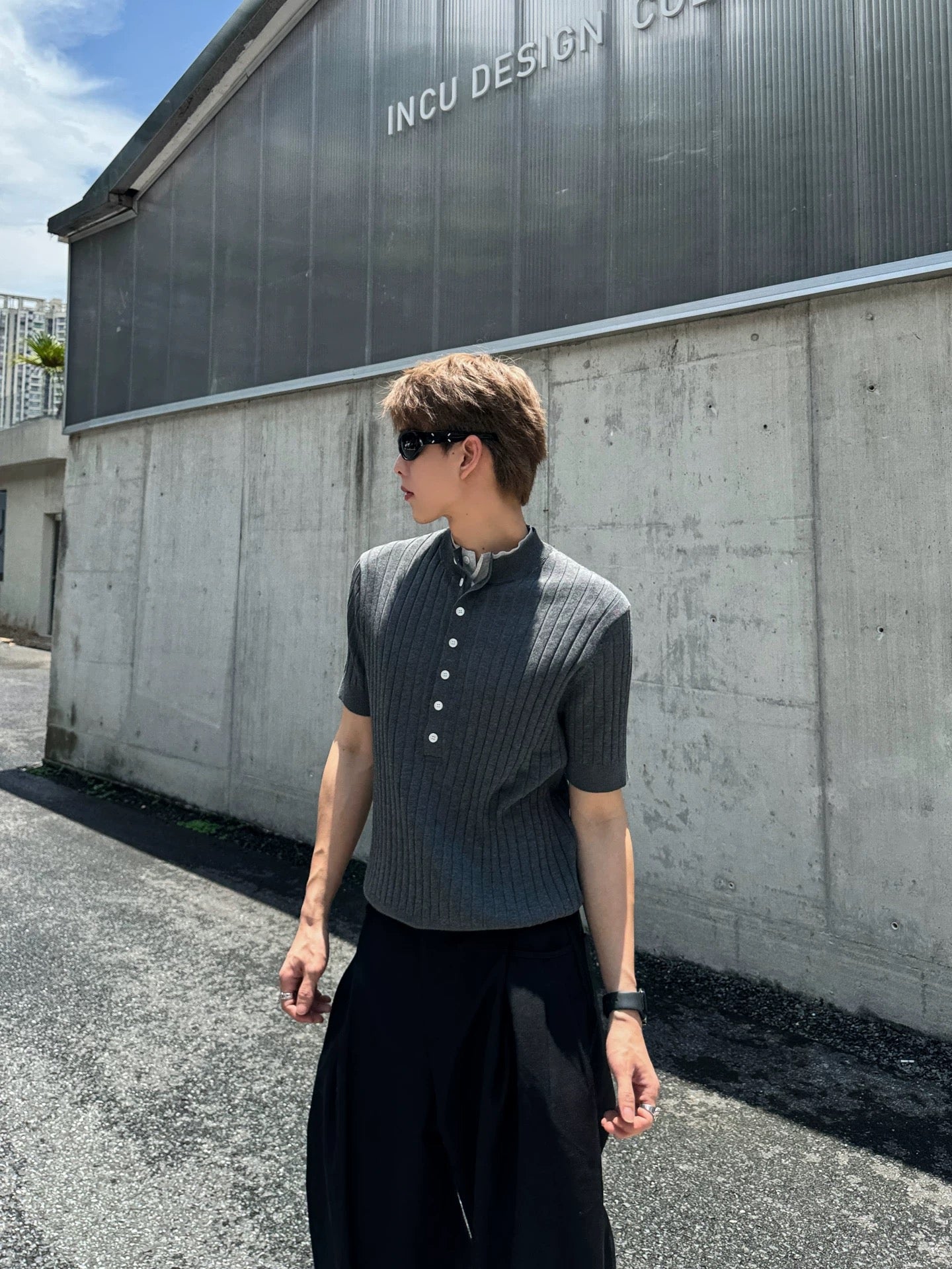 ハイネックリブニットトップス bt2171