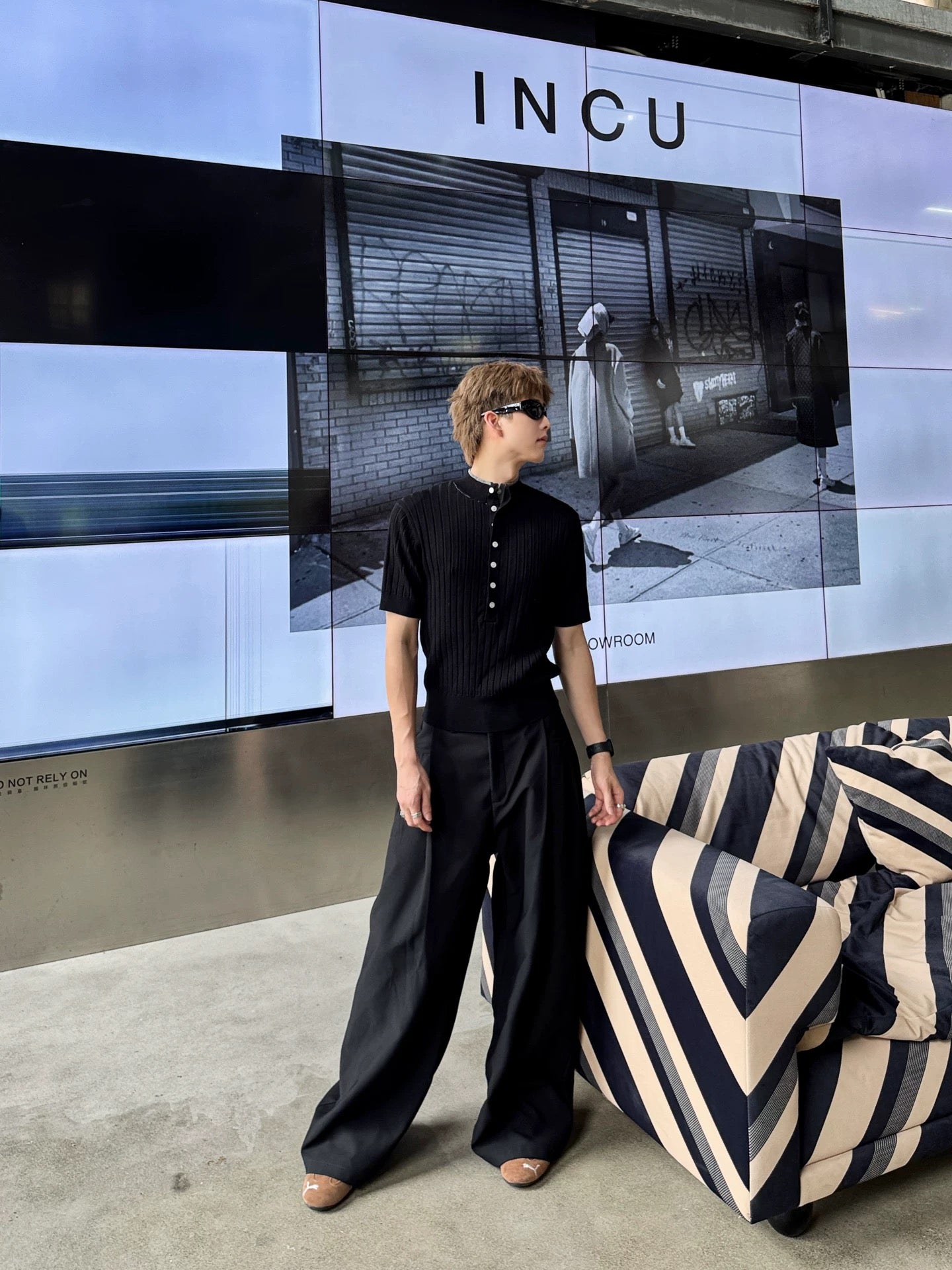 ハイネックリブニットトップス bt2171