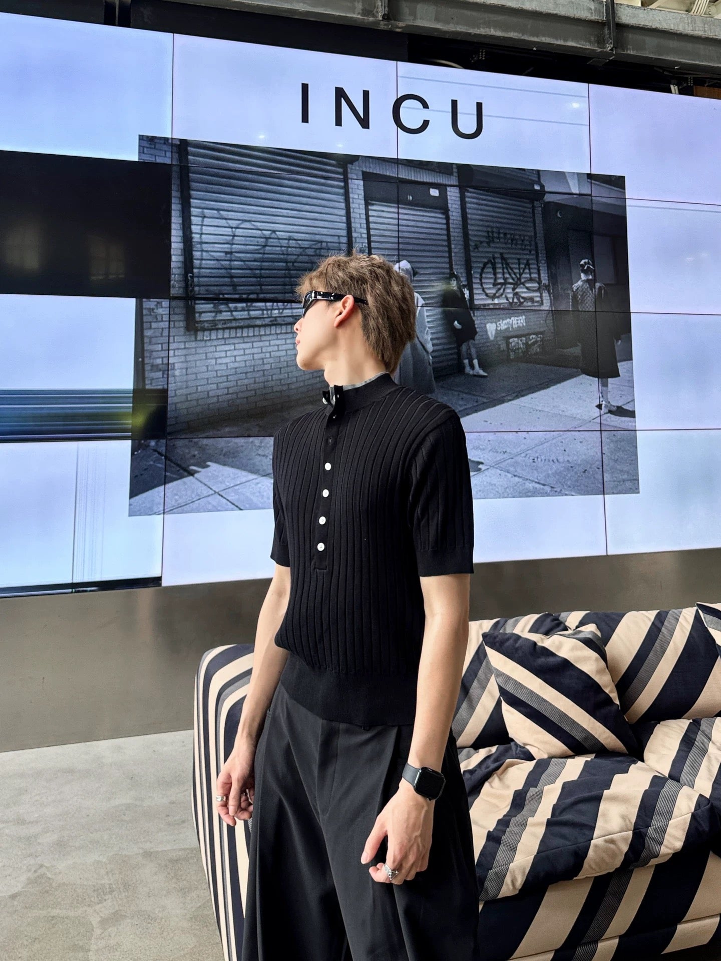 ハイネックリブニットトップス bt2171