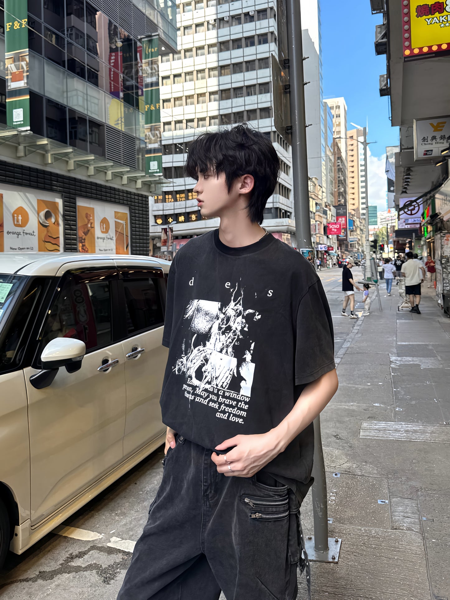 ヴィンテージストリートデザインTシャツ bt2143