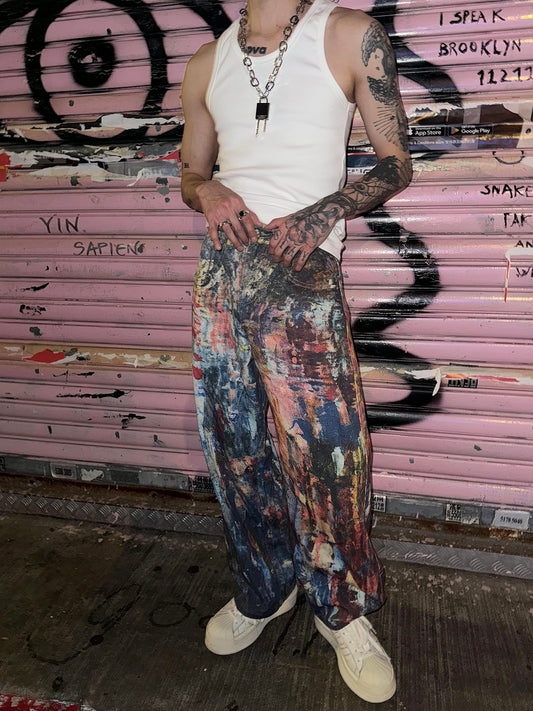 ストリートペイントデニムパンツ bt2154