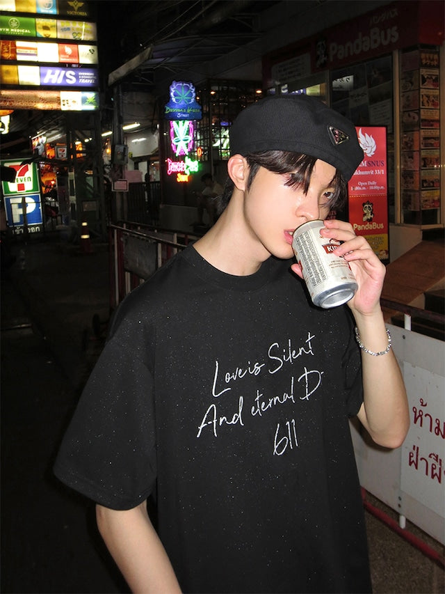 ロゴデザインコリアンカットソー bt2029