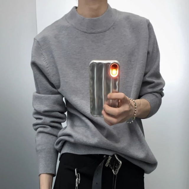 ハイネックドレープニットトップス bt1779