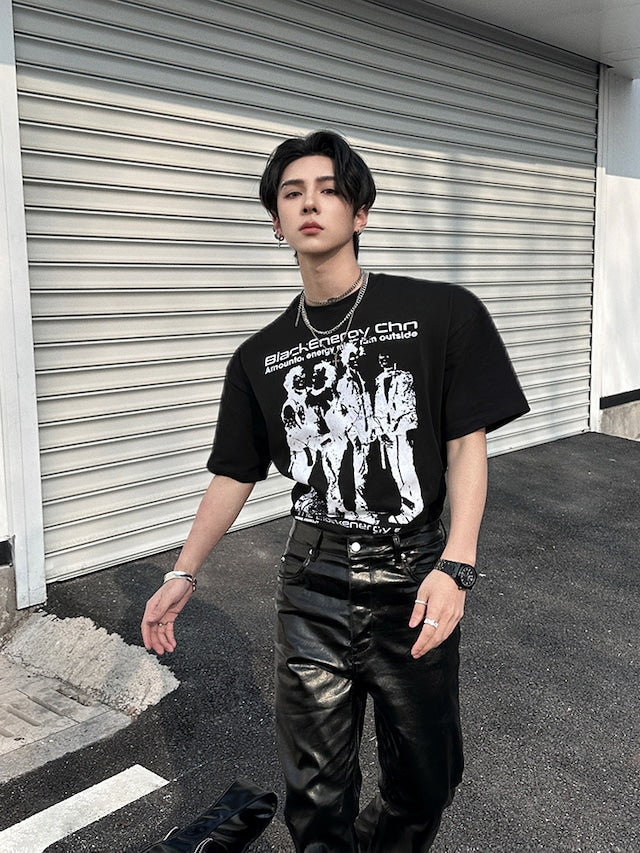 ストリートデザインハイネックコリアンTシャツ bt2058