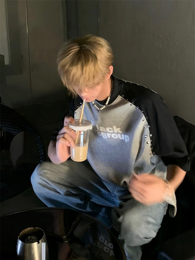 スタッズバイカラーTシャツ bt1673