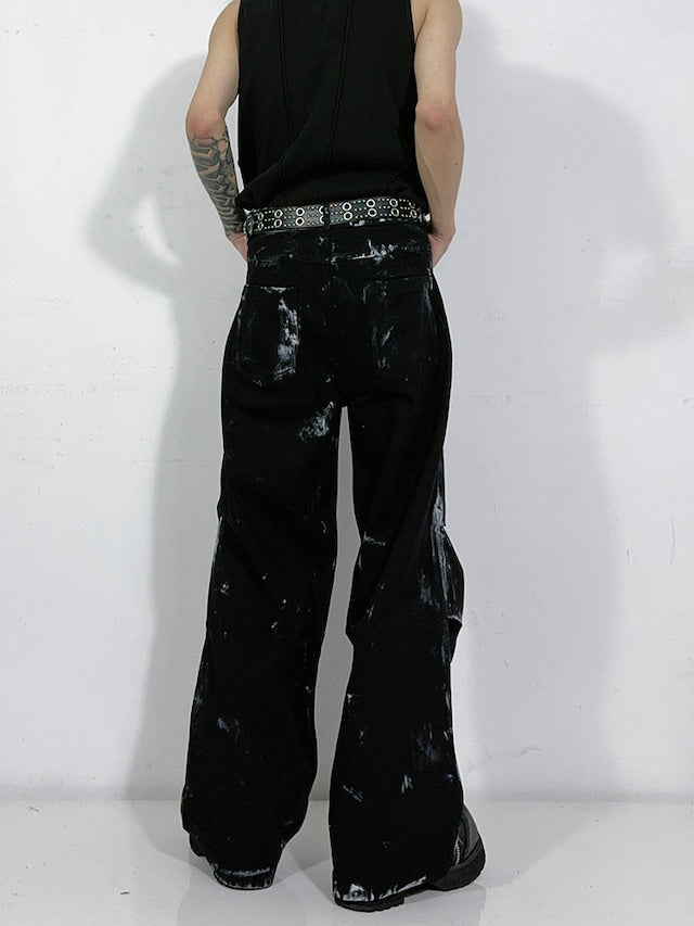 レトロダメージストリートデニムパンツ bt1855