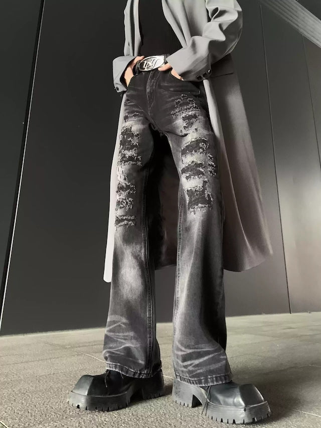 ウォッシュドダメージデニムパンツ bt1940