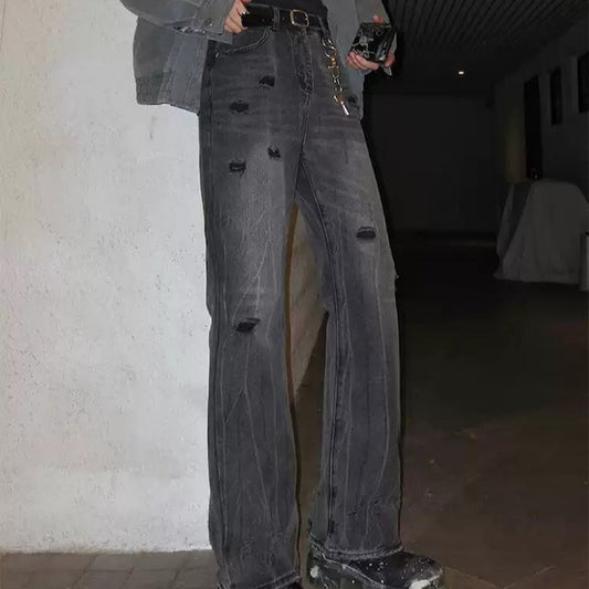 マイクロフレアダメージデニムパンツ bt1946