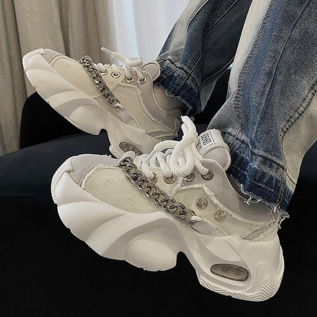 厚底デニムチェーンスニーカー bt1561