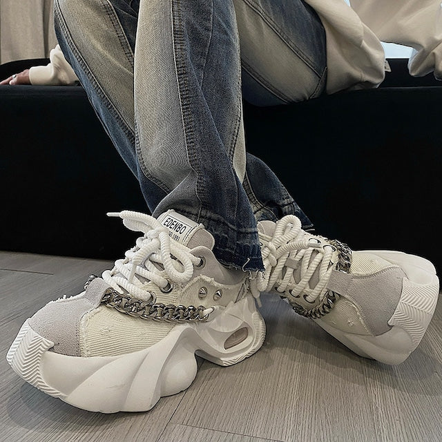 厚底デニムチェーンスニーカー bt1561