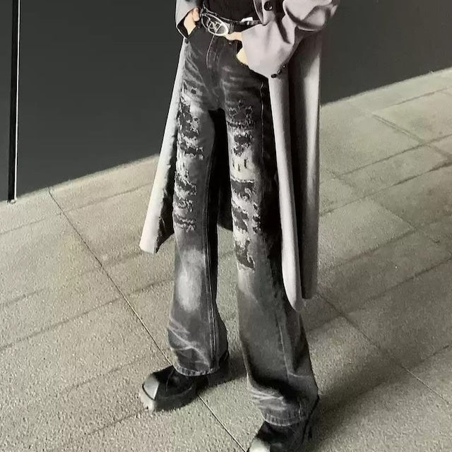 ウォッシュドダメージデニムパンツ bt1940