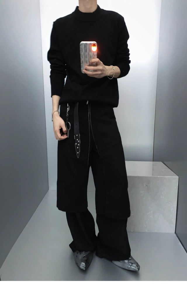 ハイネックドレープニットトップス bt1779