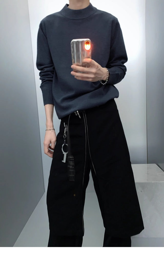 ハイネックドレープニットトップス bt1779