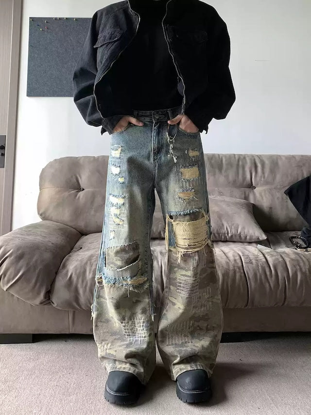 ミリタリーダメージデザインパンツ bt2081