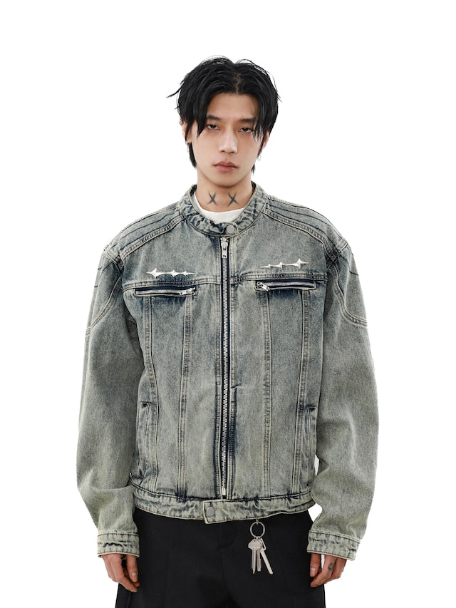 シャインデニムコリアンジャケット bt2034