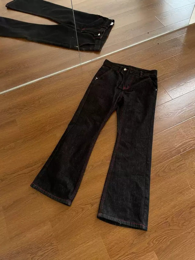 コリアンドレープデニムパンツ bt2138