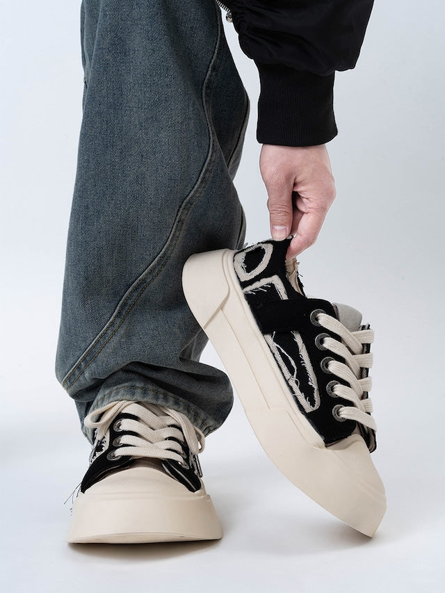 ダメージ厚底スニーカー bt2056