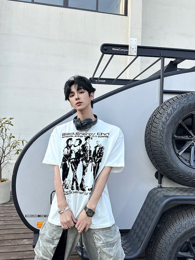 ストリートデザインハイネックコリアンTシャツ bt2058