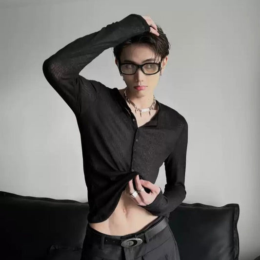 シースルーフィットカーディガン bt2121