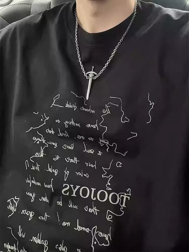 ニュアンスロゴデザインTシャツ bt2073